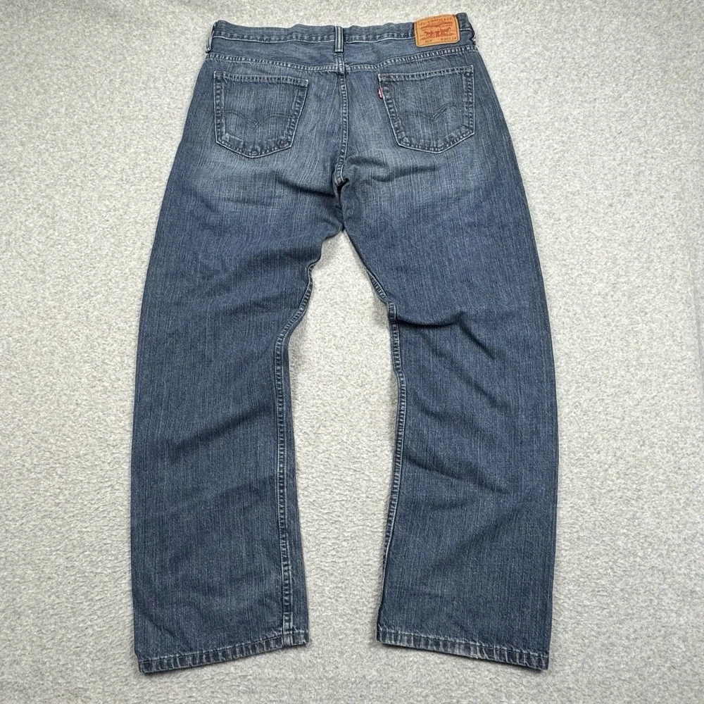 Levis 569 Jeans Mens 36x34 (38x32) Loose Straight Cotton Denim Distressed Casual